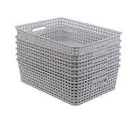 Kiddream 6 Packs A4 Paper Storage Basket Tray, Plastic Office Storage Trays