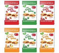 Kiddylicious 12 Month+ Fruity Bakes Mixed Variety Pack - Apple, Peach & Banana, Strawberry (36x22g)