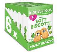 Kiddylicious Apple Biscotti - Yummy Baked Snacks for Kids - Suitable for 7+ Months - 6 Packs of 6 (36 Total)