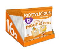 Kiddylicious Banana, Mango & Passionfruit Smoothie Melts - Delicious Snacks for Kids - Suitable for 12+ Months - 16 Packs