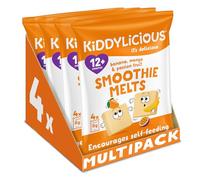 Kiddylicious Banana, Mango & Passionfruit Smoothie Melts - Delicious Snacks for Kids - Suitable for 12+ Months - 4 Packs of 4 (16 Total)