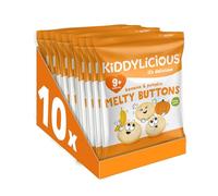 Kiddylicious Banana & Pumpkin Melty Buttons - Delicious Snacks for Kids - Suitable for 9+ Months - 10 Packs