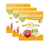 Kiddylicious Bedtime Blend Apple, Oat & Chamomile Pouches - Delicious Pouches for Babies - Suitable for 6+ Months - 3 Packs of 4 (12 Total)