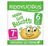 Kiddylicious Biscotti, apple, baby snack, 7 months+, multipack, 6x20g