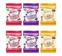 Kiddylicious Blueberry, Banana, Strawberry Wafers Gluten & Dairy Free Kids Snacks Mixed Variety Pack 3 x 20 Twin Packs