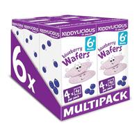 Kiddylicious Blueberry Mini Wafers - Gluten and Dairy Free Kids Snack - Suitable for 6+ Months - 6 x 4 Twin Packs