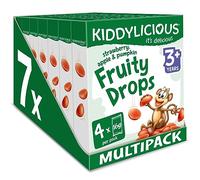 Kiddylicious Fruity Drops - Strawberry, Apple & Pumpkin - Delicious Snacks for Kids - Suitable for 3+ Years - 7 Packs of 4 (28 Total)