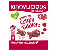 Kiddylicious Raspberry Crispy Tiddlers 12+ Months 4 x 12g