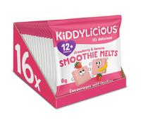 Kiddylicious Strawberry and Banana Smoothie Melts, 16 x 6g