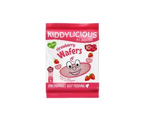 Kiddylicious Strawberry Maxi Wafers 6+ months 40g (10x4g)