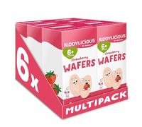 Kiddylicious Strawberry Mini Wafers - Gluten and Dairy Free Kids Snack - Suitable for 6+ Months - 6 x 4 Twin Packs