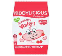 Kiddylicious Strawberry Wafers 6 Months 10 x 4g