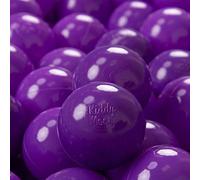 KiddyMoon 100 ∅ 7Cm/2.75In Soft Plastic Play Balls For Children Colourful Certified Made In EU, Purple