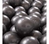 KiddyMoon 200 ∅ 7Cm/2.75In Soft Plastic Play Balls For Children Colourful Certified Made In EU, Silver