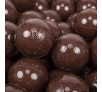 KiddyMoon 200 Balls/7Cm-2.75In Soft Plastic Play Balls For Children Colourful Certified Made In EU, Brown
