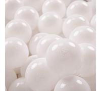 KiddyMoon 300 ∅ 7Cm/2.75In Soft Plastic Play Balls For Children Colourful Certified Made In EU, White