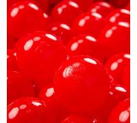 KiddyMoon 50 ∅ 7Cm/2.75In Soft Plastic Play Balls For Children Colourful Certified Made In EU, Red