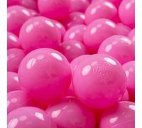 KiddyMoon 700 ∅ 7Cm/2.75In Soft Plastic Play Balls For Children Colourful Certified Made In EU, Pink