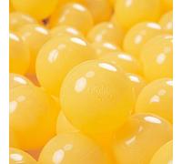 KiddyMoon 700 ∅ 7Cm/2.75In Soft Plastic Play Balls For Children Colourful Certified Made In EU, Yellow