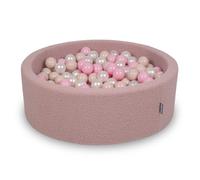 KiddyMoon Ball Pit For Baby With Teddy Plush, Large 7 Cm Balls For A Fuller Ball Pit, From 8 Months, Removable Cover
