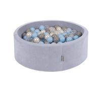 KiddyMoon Foam Ball Pit For Kids Round 90X30cm/200 Balls Baby Soft & Safe Toy