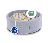 KiddyMoon Foam Ball Pit For Kids Round 90X30cm/200 Balls Baby Soft & Safe Toy