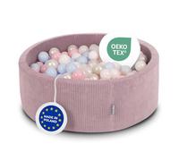 KiddyMoon Foam Ball Pit For Kids Round 90X30cm/200 Balls Baby Soft & Safe Toy