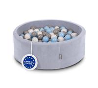 KiddyMoon Foam Ball Pit For Kids Round 90X30cm/300 Balls Baby Soft & Safe Toy