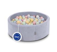 KiddyMoon Foam Ball Pit For Kids Round 90X30cm/300 Balls Baby Soft & Safe Toy