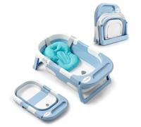 KiddyMoon Foldable Baby Bathtub Plastic Infant Bath Tub