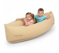 KiddyMoon Inflatable Sensory Peapod Chair For Kids With Handles And Pump, Beige,L