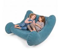KiddyMoon Inflatable Sensory Rocker Chair For Kids With Pump And Handles, Light Blue,L
