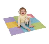 KiddyMoon Sensory Puzzle Mat For Kids Orthopedic Game Tiles 9 Pieces, Multi