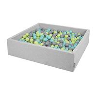KiddyMoon Soft Ball Pit Square ∅ 7Cm / 2.75In For Kids, Foam Ball Pool Baby Playballs Children, Made In The EU