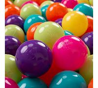 KiddyMoon New Kids Plastic Soft Play Balls for Children Ball Pits, Multicoloured
