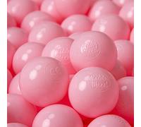 KiddyMoon Soft Plastic Play Balls For Children 200 Balls/6Cm-2.36In Colourful Made In EU, Light Pink