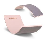 KiddyMoon Wooden Balance Board For Children Wooden Swing Board Montessori Toy For Kids Balancing Board For Babies Wooden Toys Wobble Board 80X30cm, Pink