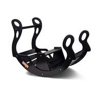 KiddyMoon Wooden Rocker For Kids Multifunctional Montessori Arch Wooden Toy Climbing Play Arch For Children, Seesaw Made Of Wood For Babies WR-001, Black