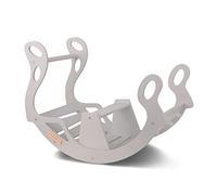 KiddyMoon Wooden Rocker For Kids Multifunctional Montessori Arch Wooden Toy Climbing Play Arch For Children, Seesaw Made Of Wood For Babies WR-001, Grey