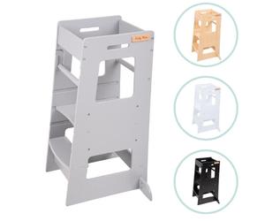 KiddyMoon Wooden Toddler Learning Tower Kitchen Helper Montessori Safety ST-003