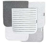 KiddyStar 5-Pack Baby Burp Cloths, Organic Cotton, Large 21"x10", Triple Layer, Thick, Soft and Absorbent Towels, Burping Rags for Newborns, Baby Shower Gift for Boys and Girls (Grey)