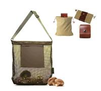 Kidemlra Mushroom Foraging Kit, Set of 2 morel Mushroom Collecting Tools kit includes 1pc Collapsible Bag, and 1pc Morel Mushroom basket, Tool Bag for outdoor Picking, hunting, Garden tools. (Green)