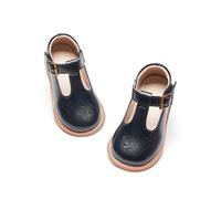Kiderence Toddler Little Girls Mary Jane Dress Shoes School Oxford for Girls Black Flats Size 10M