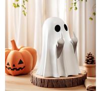 KIDHABE Halloween Funny Ghost Figurine Middle Finger, Small Scary Ghost Decor, Ghost Spooky Halloween Home Decorations, Funny Coffee Table Centerpieces Shelf Mantel Display Ornaments
