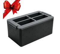 Kidia Ice Clear Collins Cube Maker - Transparent Ice Mold 10×4×4 cm - Directional Freezing System - Food-Grade Silicone - 4 Crystal-Clear Ice Cubes for Cocktails & Mixology