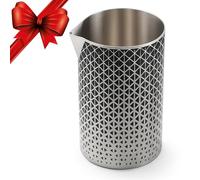 Kidia Professional Double-Wall Stainless Steel Mixing Glass 621ml with Wooden Box