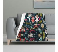 KIDINN Women's Nutcracker Ballet Xmas Dance Print Flannel Blanket Lightweight and Anti-Pilling Suitable for Use On Beds and Sofas 32x48in