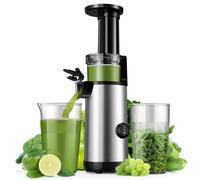 KIDISLE Compact Juicer Machines Powerful Cold Press Juicer Easy to Clean Slow Juicer High Yield Juice Extractor Low Noise Masticating Juicer for