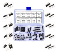 Kidisoii 2.54mm Pin Header,Male Dual Row Header Pin,180 Degree Vertical Surface Mount 2.54mm SMD Connector, 2x2 2x3 2x4 2x5 2x6 2x7 2x8 2x9 2x10 2x12 Pin Header for PCB Board (KI-2.54-SMD-Male)