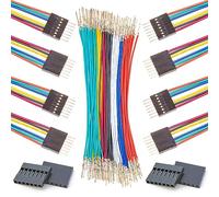 Kidisoii Dupont 2.54mm Wire Male to Male Dupont Connector & 22AWG Pre-Crimped Cable, Single Row 1/2/3/4/5/6/7/8/9/10P JST Connector with Length of 10/30/50/100cm Dupont Wire (2Pcs MM 7P-30CM)